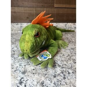NWT Wild Republic Cuddlekins Iguana Lizard, Plush Stuffed Animal, 15” Plus Tail